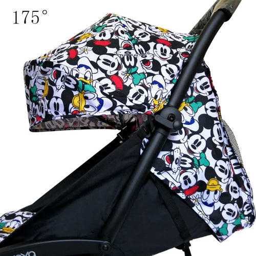 Stroller Hood & Mattress For 175 Yoya Baby Throne Oxford Cloth Back With Mesh Pockets Yoya Stroller Accessories Cushion For Yoyo