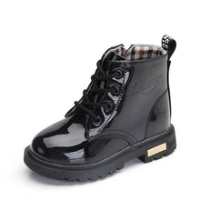 Load image into Gallery viewer, Boys Rubber Boots New Autumn Winter PU Leather Waterproof Martin Boot Kids Snow Boot Brand Girls Children&#39;s Boot Fashion Sneaker