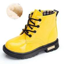 Load image into Gallery viewer, Boys Rubber Boots New Autumn Winter PU Leather Waterproof Martin Boot Kids Snow Boot Brand Girls Children&#39;s Boot Fashion Sneaker