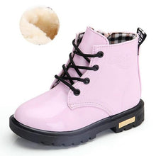 Load image into Gallery viewer, Boys Rubber Boots New Autumn Winter PU Leather Waterproof Martin Boot Kids Snow Boot Brand Girls Children&#39;s Boot Fashion Sneaker