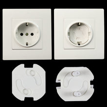 Load image into Gallery viewer, 10pcs Baby Safety Rotate Cover 2 Hole Round European Standard Children Against Electric Protection Socket Plastic Security Locks