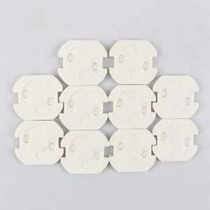 10pcs Baby Safety Rotate Cover 2 Hole Round European Standard Children Against Electric Protection Socket Plastic Security Locks