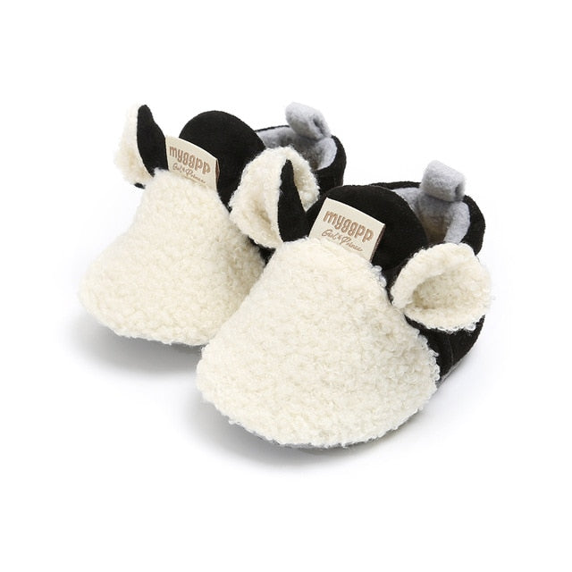 Cute Newborn Baby Shoes With Ear Toddler Baby Crawling Shoes Boys Girls Lamb Slipper Prewalker Trainers Winter Infant Warm Shoes