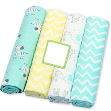 Load image into Gallery viewer, 4 Pcs/Lot Baby Blankets Newborn 100% Cotton Flannel Receiving Muslin Diapers Baby Swaddle for Photography Children&#39;s Bed Blanket