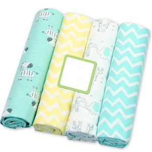 4 Pcs/Lot Baby Blankets Newborn 100% Cotton Flannel Receiving Muslin Diapers Baby Swaddle for Photography Children's Bed Blanket