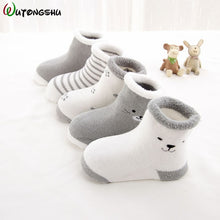 Load image into Gallery viewer, 5 Pairs/lot Baby Socks Newborn Winter Autumn Socks For Boy Girl New Cartoon Baby Boy Short Socks For 0-2Y