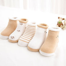 Load image into Gallery viewer, 5 Pairs/lot Baby Socks Newborn Winter Autumn Socks For Boy Girl New Cartoon Baby Boy Short Socks For 0-2Y