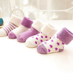 5 Pairs/lot Baby Socks Newborn Winter Autumn Socks For Boy Girl New Cartoon Baby Boy Short Socks For 0-2Y