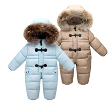 Load image into Gallery viewer, Designed for Russian winter baby snowsuit  , 90% duck down jacket for girls coats Winter Park for infant boy snowsuit snow wear