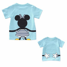 Load image into Gallery viewer, LILIGIRL Dad and Me T-shirt Summer Mother and Daughter Clothes Boys Girls Mickey Minnie Mouse Cotton Top Family Matching Clothes