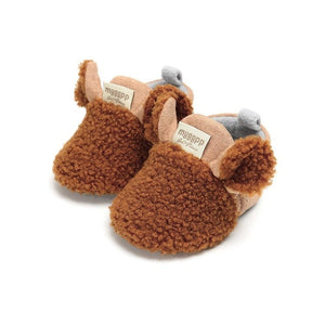 Cute Newborn Baby Shoes With Ear Toddler Baby Crawling Shoes Boys Girls Lamb Slipper Prewalker Trainers Winter Infant Warm Shoes