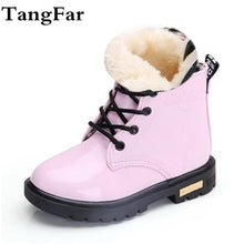 Load image into Gallery viewer, KIDS SHOES Rubber Boots Children Patent Leather Botas Boys Girls Waterproof Plush Snow Boots Toddler Sneakers  Boots