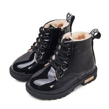 Load image into Gallery viewer, 2019 New Winter Children Shoes PU Leather Waterproof Martin Boots Kids Snow Boots Brand Girls Boys Rubber Boots Fashion Sneakers