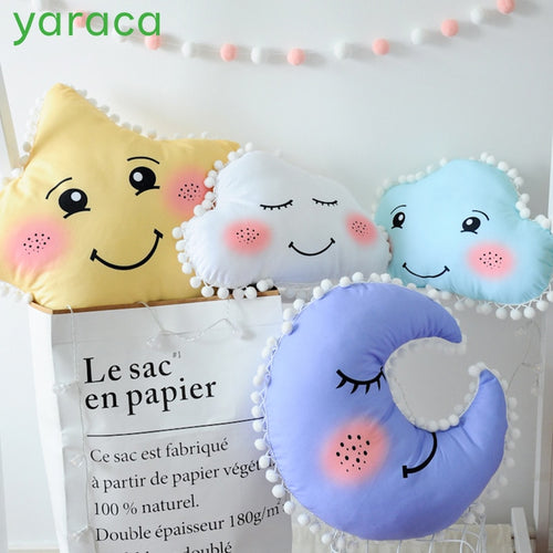 Baby Pillows Cloud Star Moon Baby Comfort For Newborns Baby Room Decoration Children Cushion Plush Toys Christmas Gifts