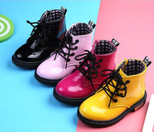 Load image into Gallery viewer, 2019 New Children Shoes PU Leather Waterproof leather boots Kids leather shoes Brand Girls Boys Rubber Boots Fashion Sneakers