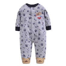 Load image into Gallery viewer, Newborn Baby Boy Autumn-winter Fleece Climbing Clothes 3-12M Kids Footed Pajamas Long Sleeved Infant Girls Cartoon Clothing