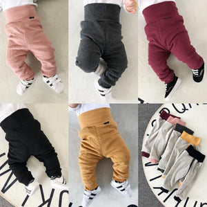 New Winter Baby Full Length Pants High waist Cotton Toddler Harem Pants Newborn Casual Trousers Loose Infants Elastic Pants