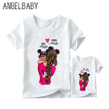 Load image into Gallery viewer, Matching Family Outfits Super Mom and Daughter Print Boys Girls T-shirt Mother&#39;s day Present Clothes Kids&amp;Woman Funny Tshirt