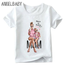 Load image into Gallery viewer, Matching Family Outfits Super Mom and Daughter Print Boys Girls T-shirt Mother&#39;s day Present Clothes Kids&amp;Woman Funny Tshirt