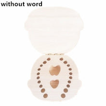 Load image into Gallery viewer, Tooth Box Dutch /Portugue / Spanish/English/French/Russian/ Italian Wood Tooth Box Organizer Save Milk Teeth Wood Storage Teeth