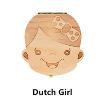 Load image into Gallery viewer, Tooth Box Dutch /Portugue / Spanish/English/French/Russian/ Italian Wood Tooth Box Organizer Save Milk Teeth Wood Storage Teeth