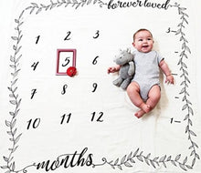 Load image into Gallery viewer, Infant Baby Milestone Blanket Photo Photography Prop Blankets Backdrop Cloth Calendar Bebe Boy Girl Photo Accessories 100x100cm