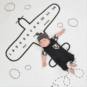 Infant Baby Milestone Blanket Photo Photography Prop Blankets Backdrop Cloth Calendar Bebe Boy Girl Photo Accessories 100x100cm