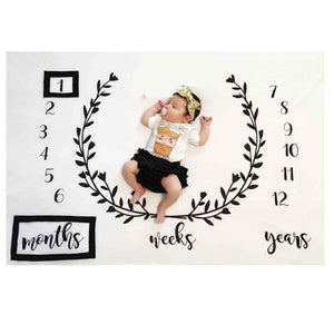 Infant Baby Milestone Blanket Photo Photography Prop Blankets Backdrop Cloth Calendar Bebe Boy Girl Photo Accessories 100x100cm