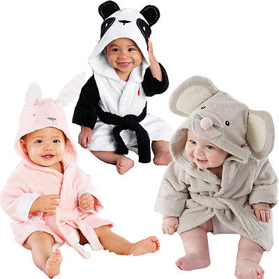 Newest Baby Girls Boys Kids Sleepwear Sleep Robes Animal Cute Plush Winter Warm Night gown Pajamas