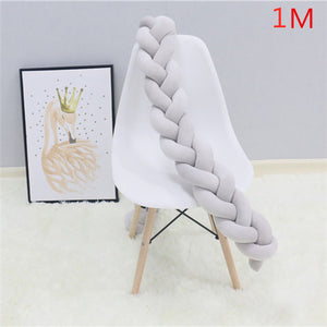 1M/2M/3M Baby Bumper Bed Braid Knot Pillow Cushion Bumper for Infant Bebe Crib Protector Cot Bumper Room Decor